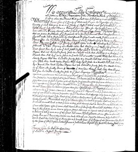 1707 June 8 Thomas Goin recv 653a land near Ousley land in Stafford Co Va