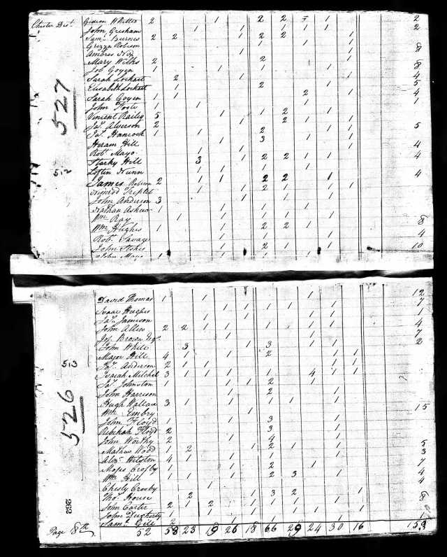 1810 US Census Chester SC with Job Goyen and Sarah Goyen