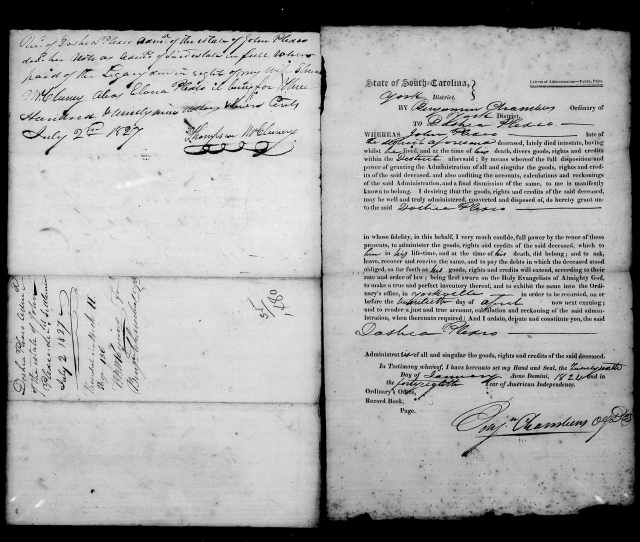 1824 Plaxco, Docea admx John Plaxco will 8