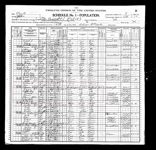 1900 US Census with David F Thomson 