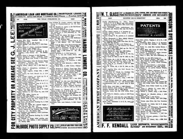 1911 Houston City Directory