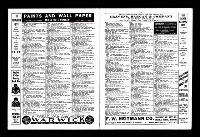 1940 Houston City Directory