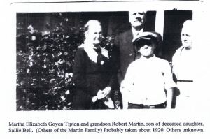 Martha Elizabeth Goyen pic in 1920 w Robert Martin son of Sallie Bell