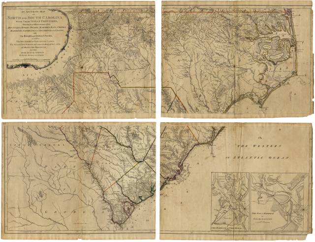 North Carolina Map Colonial 1775
