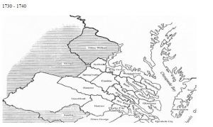 Virginia counties 1730 to 1740