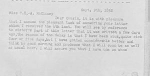 W W Goyen letter to sister and cousin Sept 1851 p3