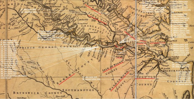 1616 to 1675 Southern Va marked