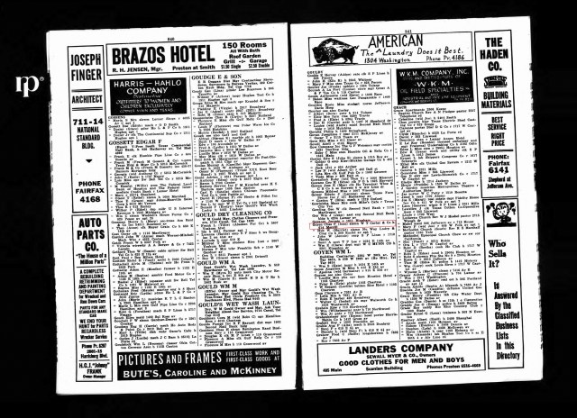 1930 Houston City Directory 