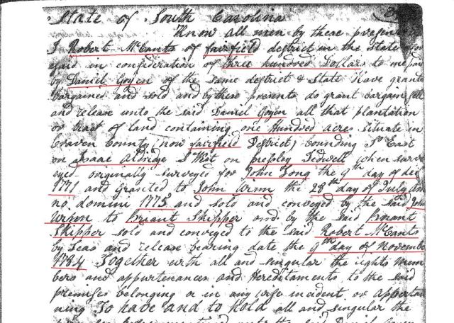 1800 Robt McCants to Daniel Goyen p1