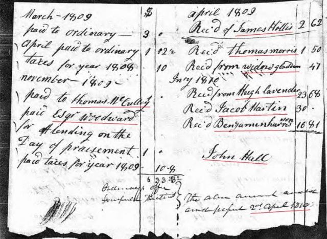 1810 Henry Going accounting of estate