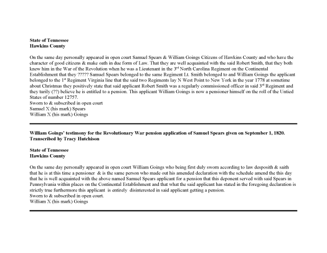 1819 TN Hawkins Co William Goings rev war pension app_Page_11