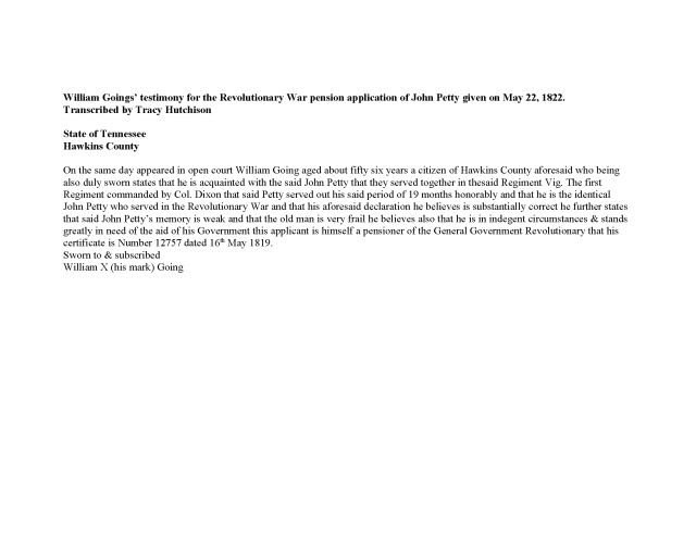 1819 TN Hawkins Co William Goings rev war pension app_Page_12