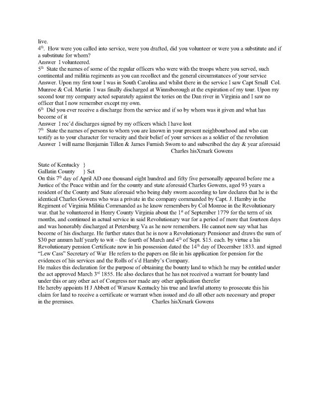 1832 KY Charles Gowens rev war pension app_Page_2