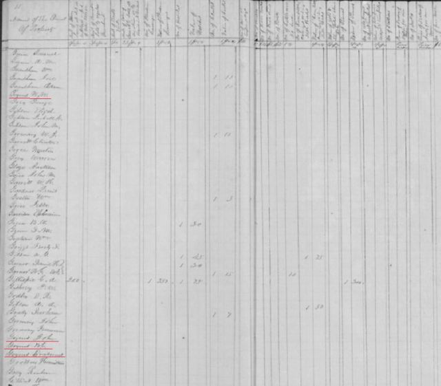 1846 Kemper Co tax roll w BC Goyne John Goyne Erasmus Goyne and W W Goyne