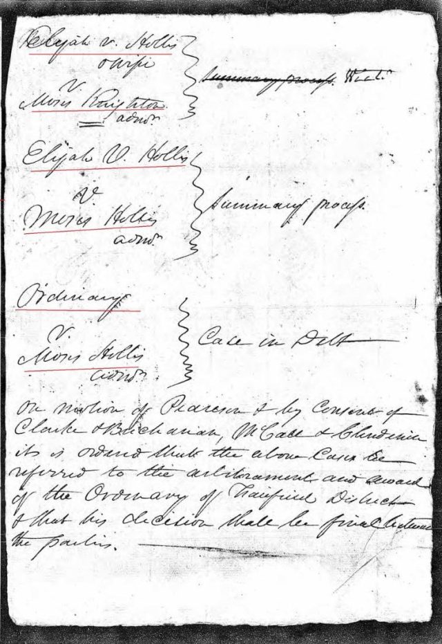 1815 Moses Hollis probate 6 Elijah petition to account estate marked snip 2