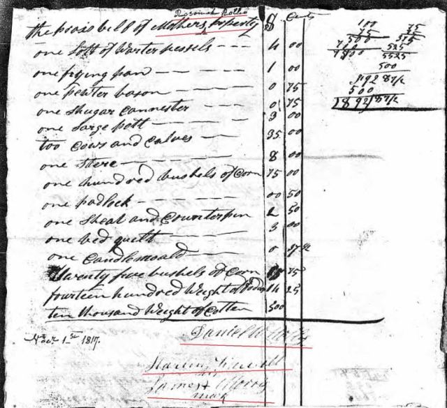 1817 Rosannah Hollis loose ppw 3a appraise marked snip