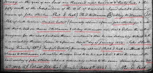 1832 Deed_KK_0218a Ailsey Williamson to Jesse Hollis marked snip 2