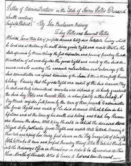 1802 01Jan 20 James Hollis probate 4 admin order marked snip