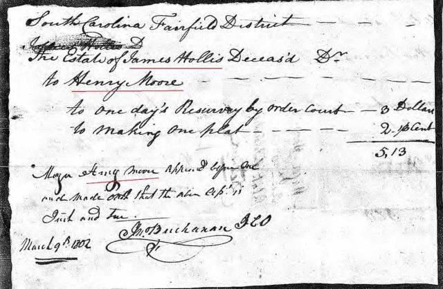 1802 03Mar 9 James Hollis loose ppw 6 accounting 2 marked snip