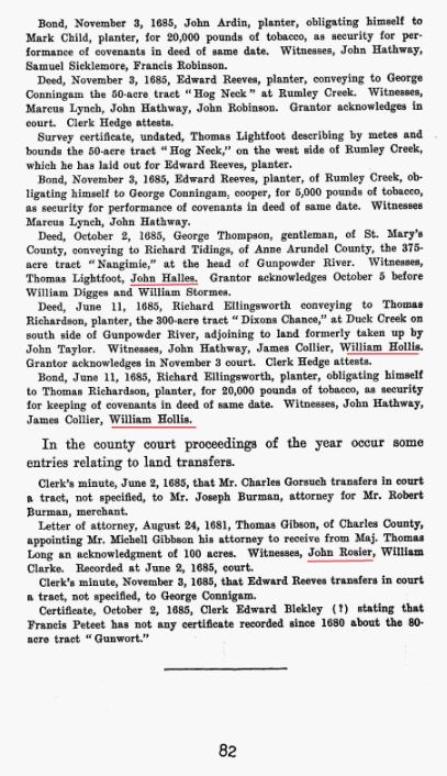 1685-john-halles-witnesses-george-thompson-deed-conv-to-richard-tidings-in-md-marked-snip