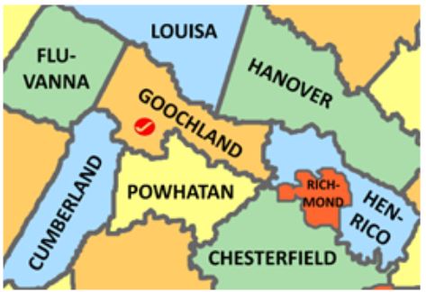 Goochland Co Va map