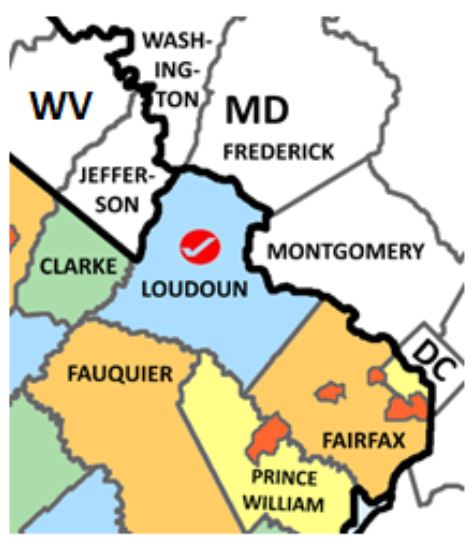 Loudoun County Va map