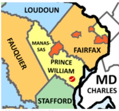 map Prince William County Va