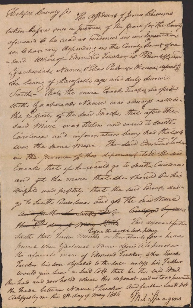 1806 022 Tucker v Nance etc Halifax Co Va w James Chisum affid image 30