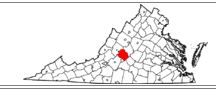 Amherst County location map