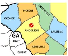 Anderson Co SC county map