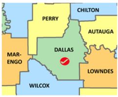 Dallas County Alabama map