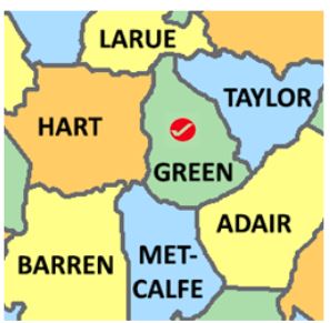 Green County KY county map