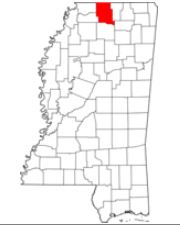 Marshall Co MS location map