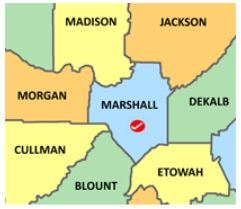 Marshall county map