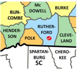 Rutherford Co SC county map