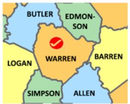 Warren County KY county map