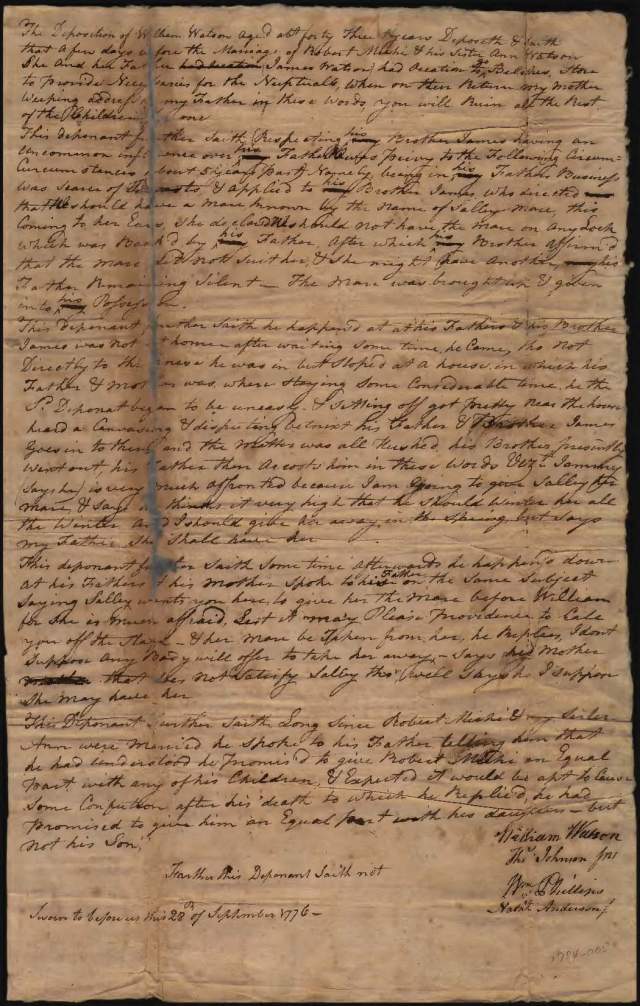 deposition of William Watson