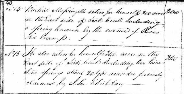 1778 Feb 25 Chisholm related grants registered in TN 02