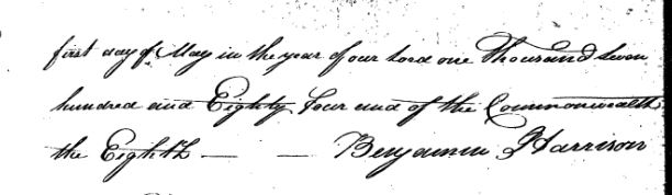 1784 May 1 - Land grant Nathan Watson, grantee. Pittsylvania County, Virginia 04