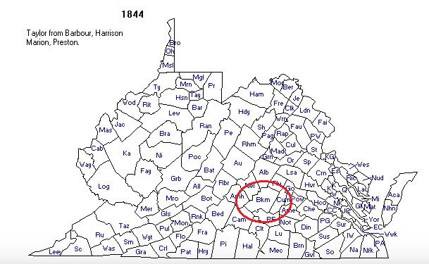 Buckingham Co Va in 1844