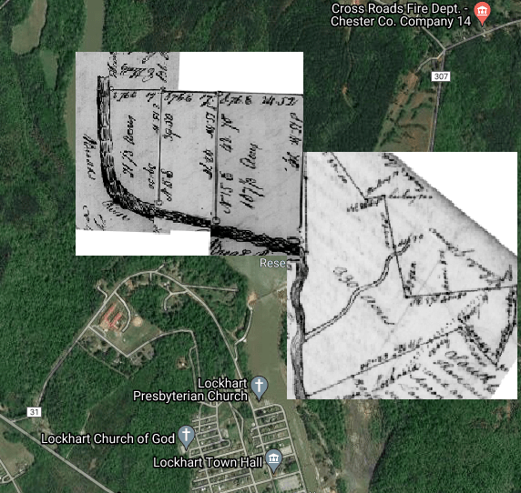 Map of Chester area where Drury Going land he lived on located with plat overlays