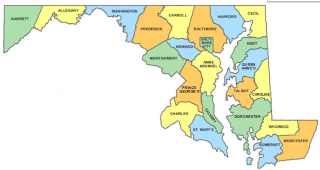Maryland County Maps